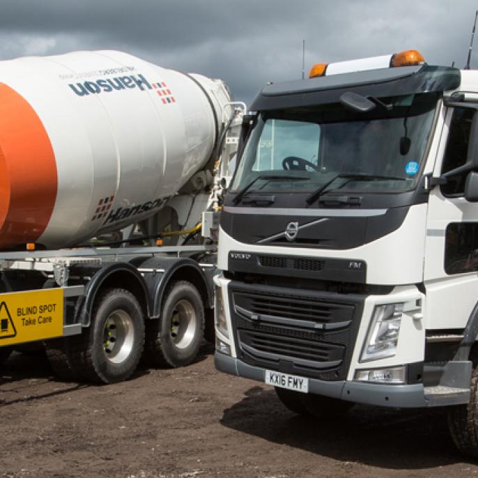 Volvo Tridem truck mixers. 